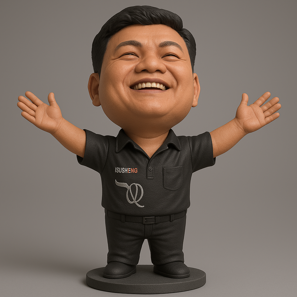 face anatomy 3d model-create 3d face model from photo_Cheerful Bobblehead Figure for Fun Decor