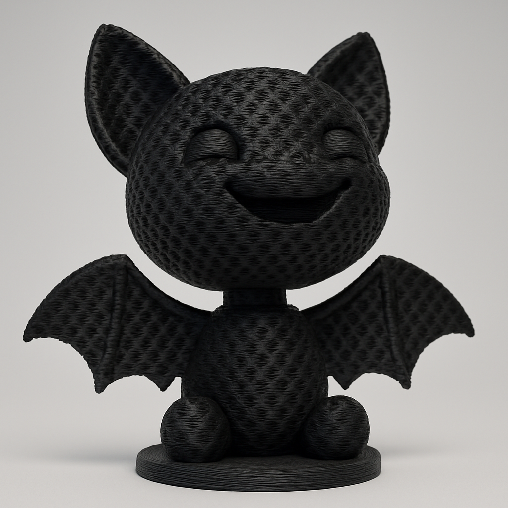 face anatomy 3d model-create 3d face model from photo_Happy Bobble Bat Pal: Your New Adorable 3D Print Companion!