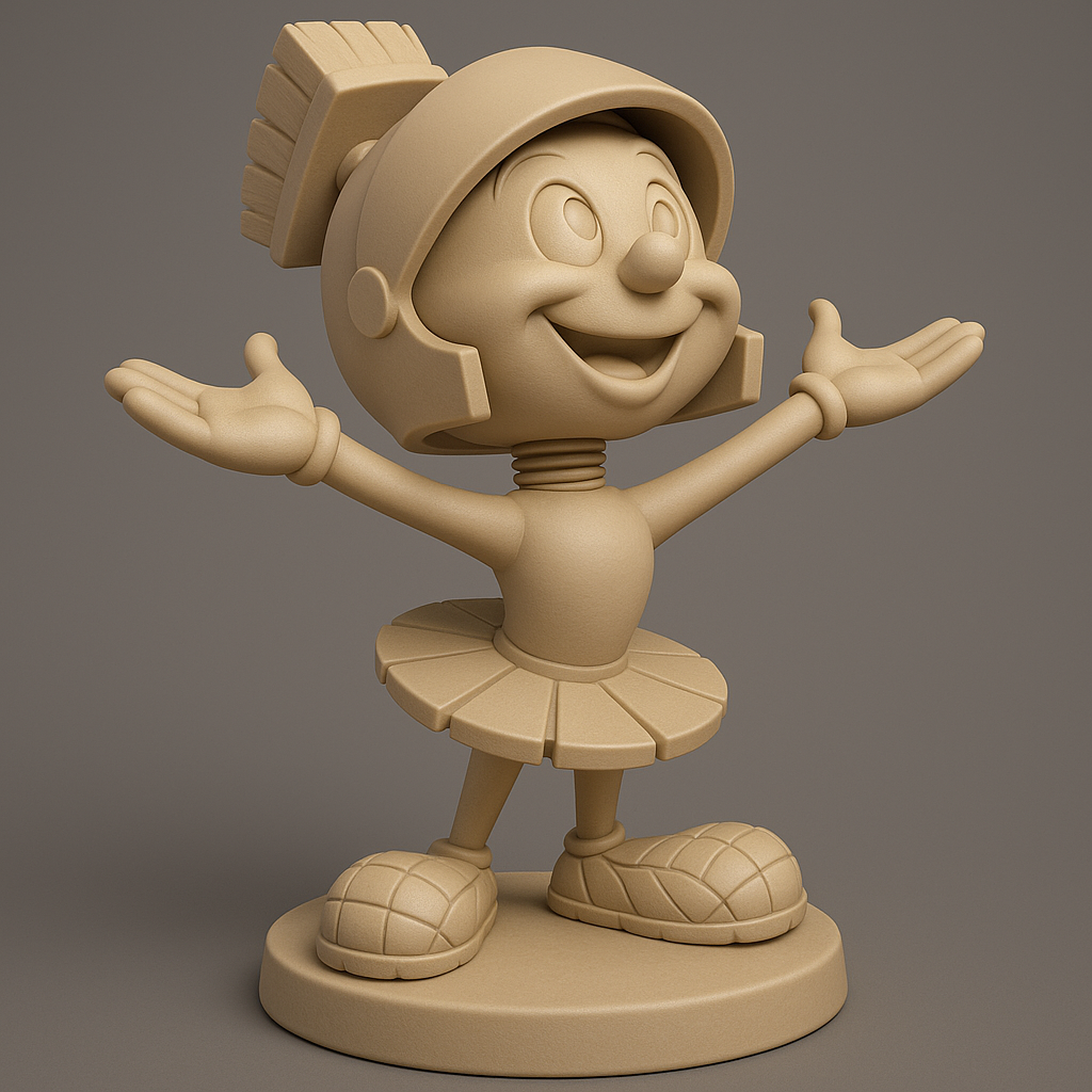 silhouette 3d printer maker-3d portrait printing_Cheerful Knight Figure for 3D Printing