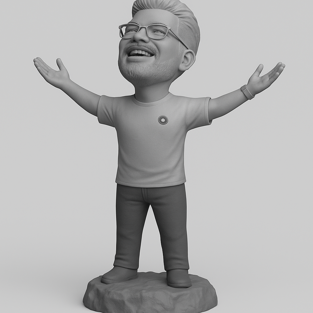 face anatomy 3d model-create 3d face model from photo_Joyful 3D Character Model for Printing