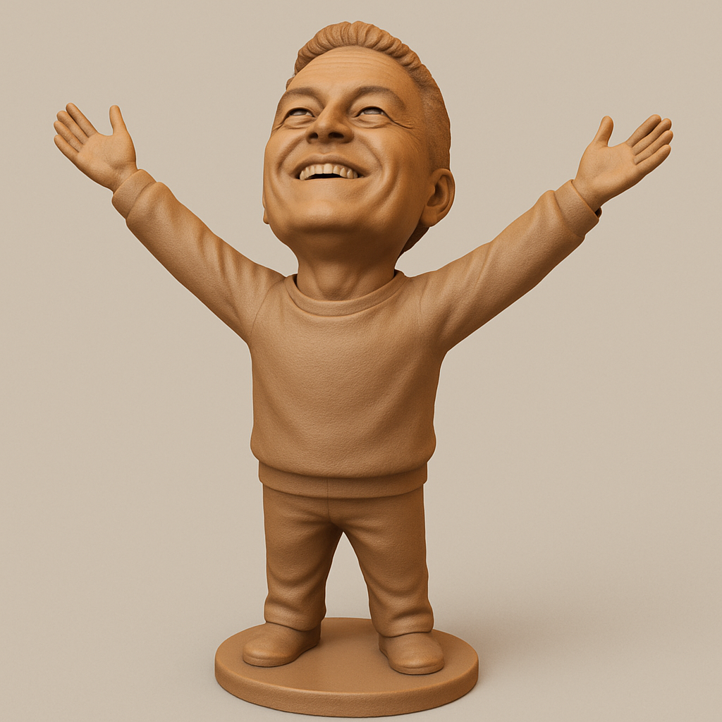 face anatomy 3d model-create 3d face model from photo_Uplifting Joyful Bobblehead Figurine