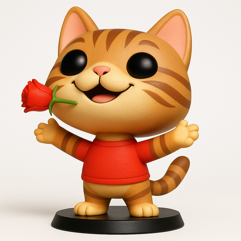 face anatomy 3d model-create 3d face model from photo_Sweet Rose-Holding Cat Figure: A Purr-fect Gift Idea!