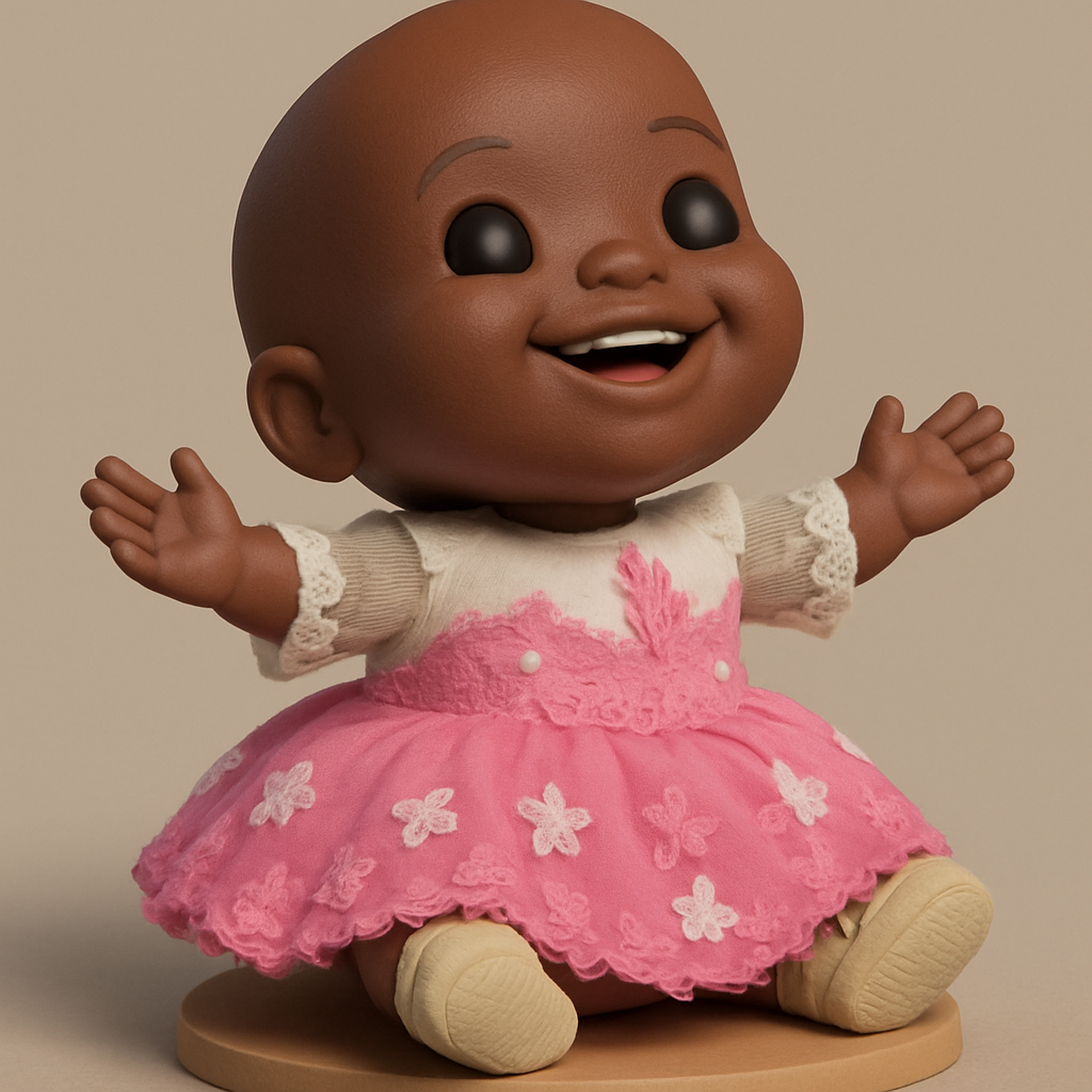 face anatomy 3d model-create 3d face model from photo_Adorable Little Darling Figurine - Spreading Smiles