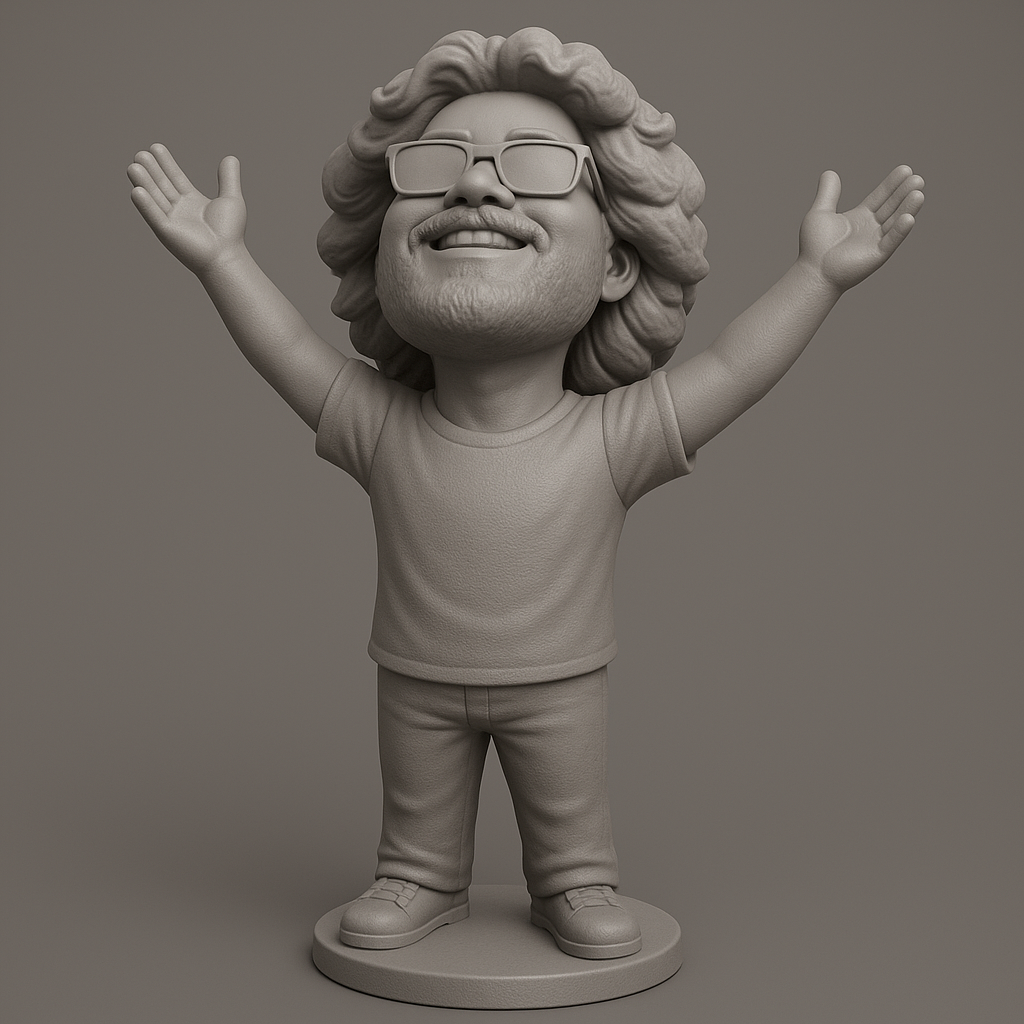 face anatomy 3d model-create 3d face model from photo_Joyful Character Figure for 3D Printing