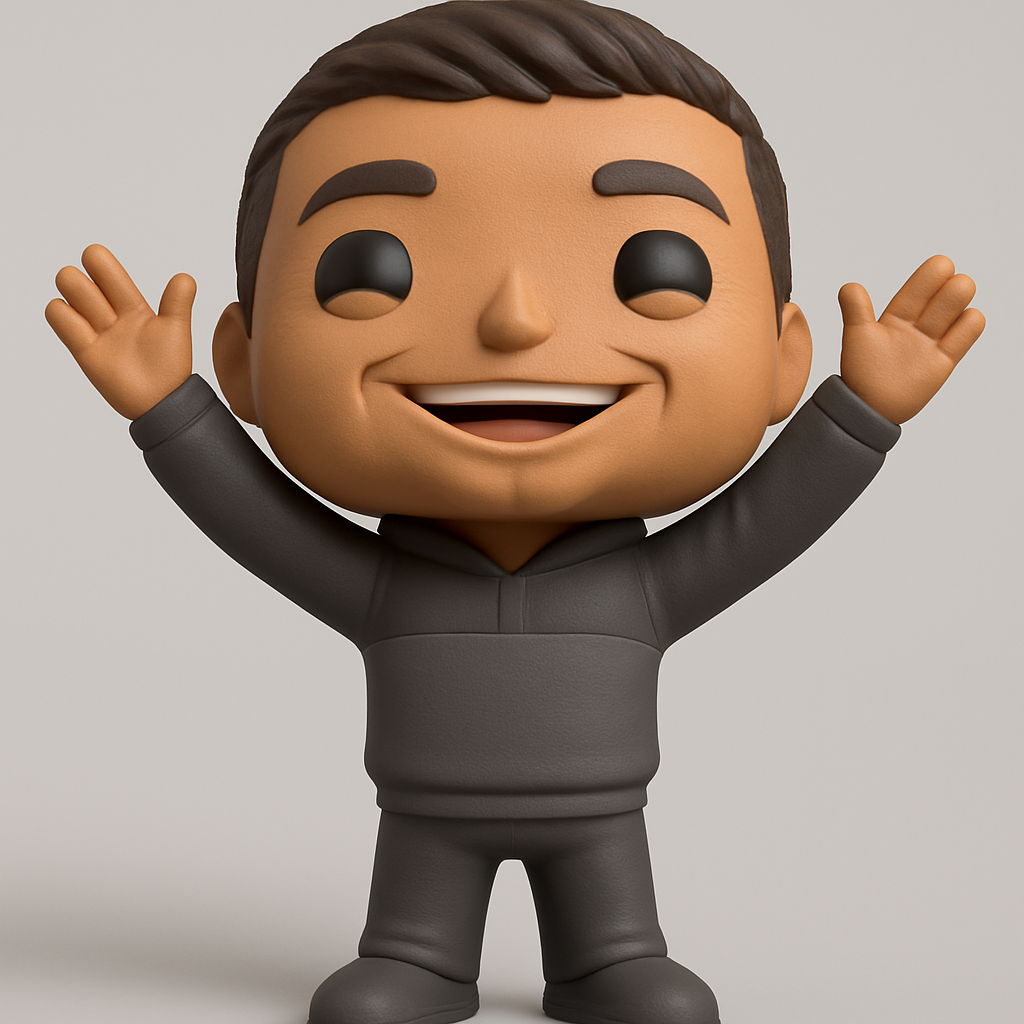 face to 3d model ai-3D portrait printing from photo_Uplifting Desk Companion: Happy Pop-Style Figurine