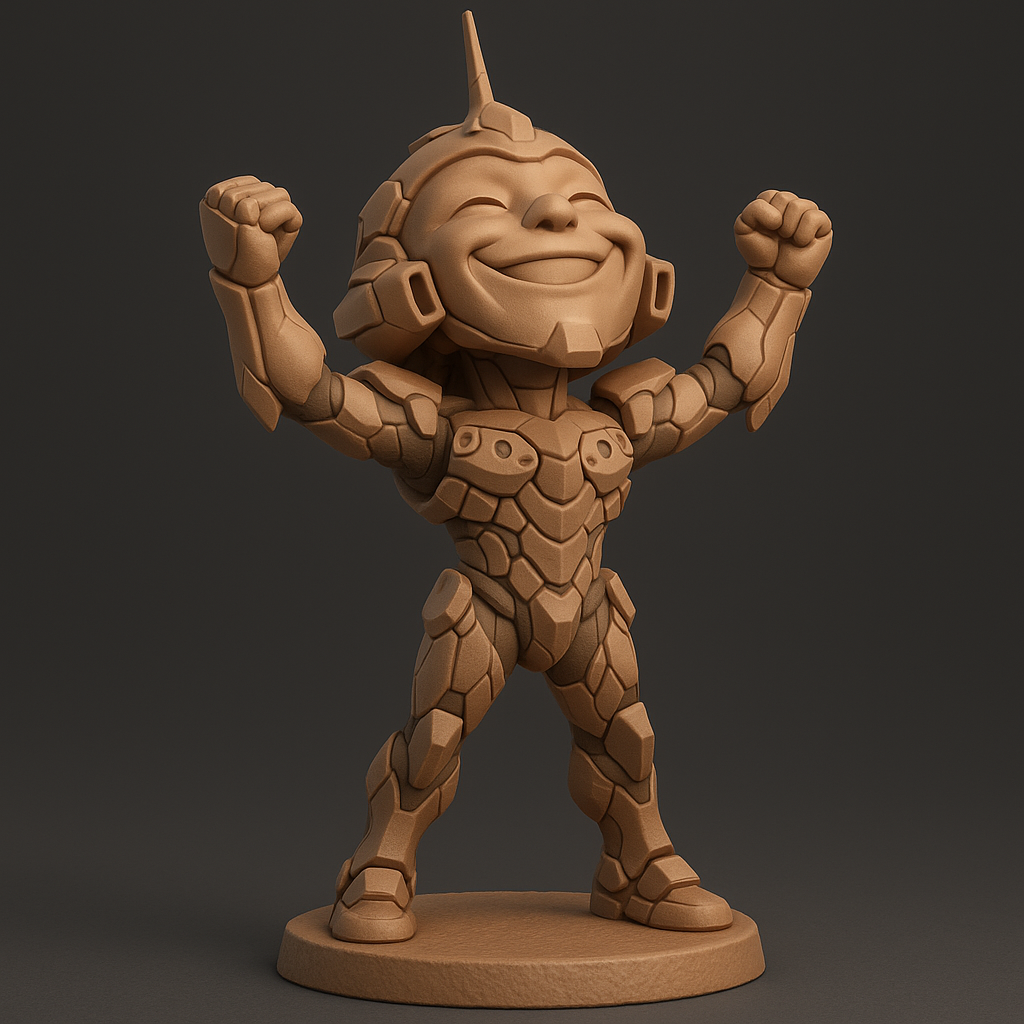 face anatomy 3d model-create 3d face model from photo_Heroic Pose 3D Character Model