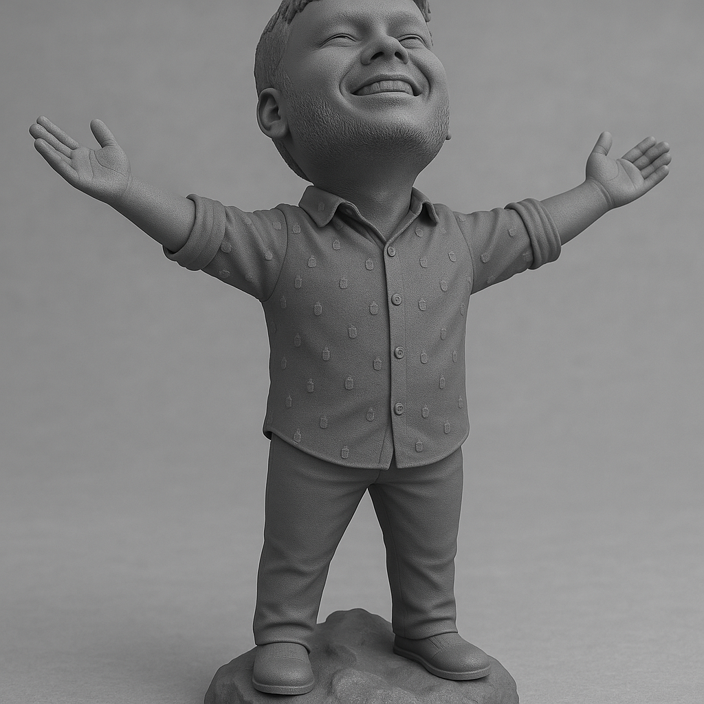 face anatomy 3d model-create 3d face model from photo_Joyful Character Pose for Your Collection