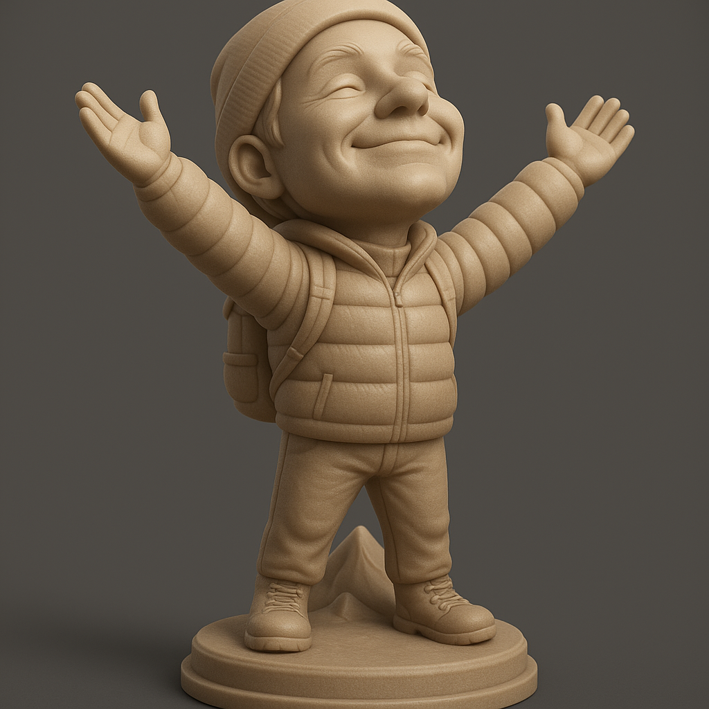 face anatomy 3d model-create 3d face model from photo_Joyful Adventurer Statue