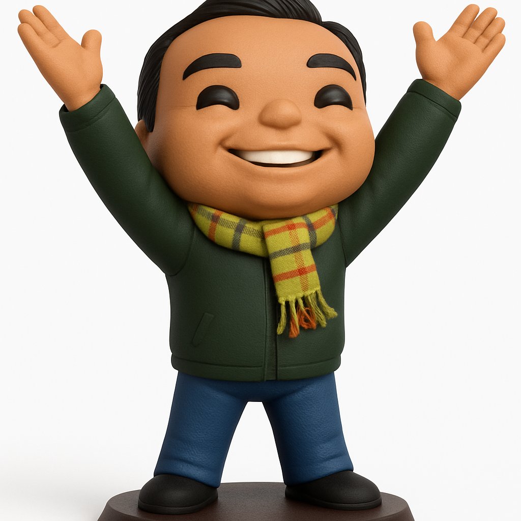 face anatomy 3d model-create 3d face model from photo_Uplifting Desk Buddy: Cheerful Character Figurine