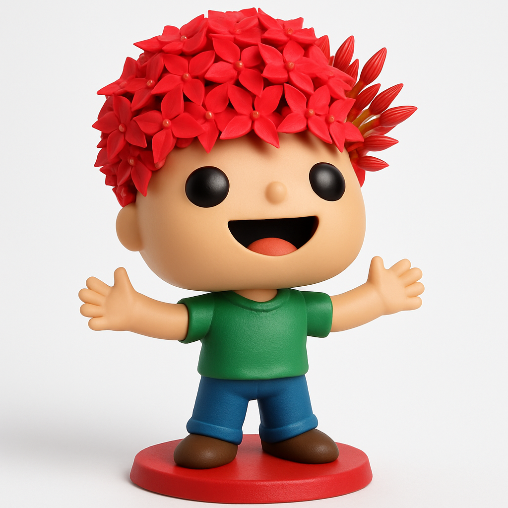 face anatomy 3d model-create 3d face model from photo_Joyful Bloom Buddy: Adorable Flower-Haired