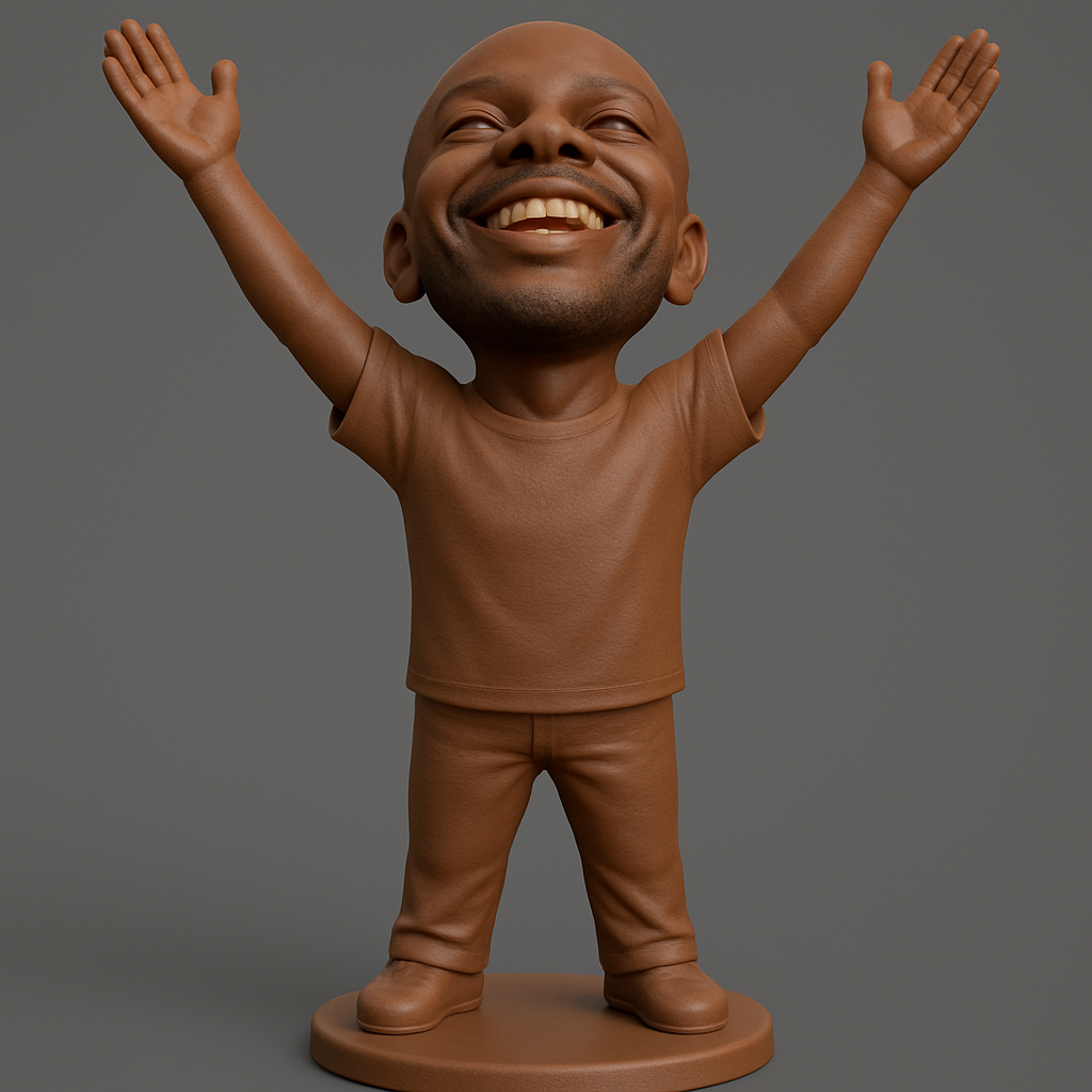 silhouette 3d printer maker-3d portrait printing_Joyful Celebration Bobblehead Figurine