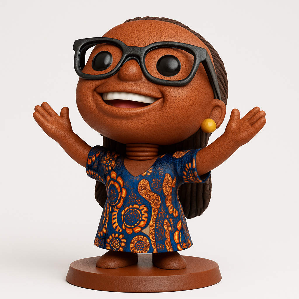 face to 3d model ai-3D portrait printing from photo_Joyful Bobblehead: Cultural Charm for Your Desk