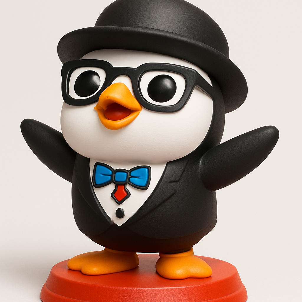 face to 3d model ai-3D portrait printing from photo_Dapper Penguin Gentleman - Charming Desk Buddy Print!