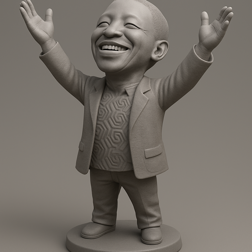 face anatomy 3d model-create 3d face model from photo_Spread Joy: Happy Arms Up Desk Sculpture
