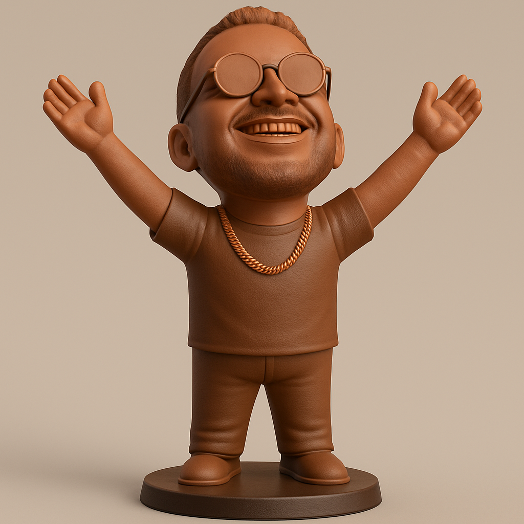 silhouette 3d printer maker-3d portrait printing_Positive Vibes Figurine: Your Desktop Cheerleader