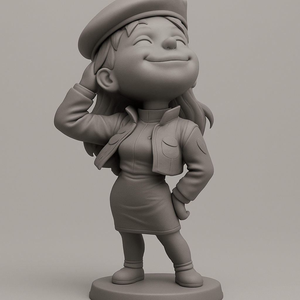 face anatomy 3d model-create 3d face model from photo_Confident Girl Figure: Perfect for Display!