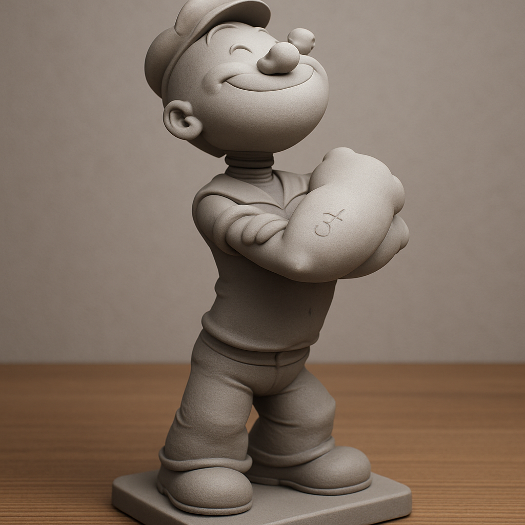 silhouette 3d printer maker-3d portrait printing_Charming Cartoon Character 3D Model