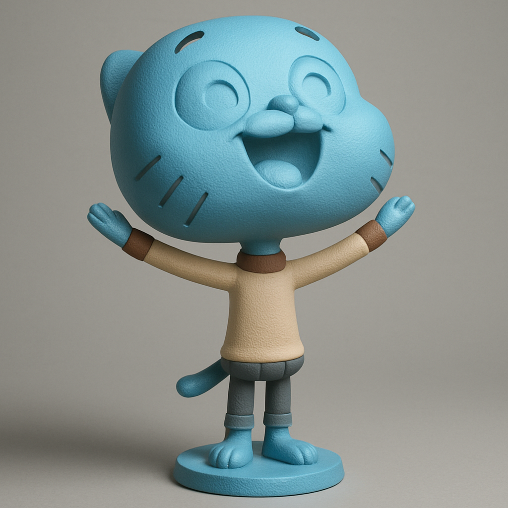 face anatomy 3d model-create 3d face model from photo_Cheerful Cat Character 3D Model