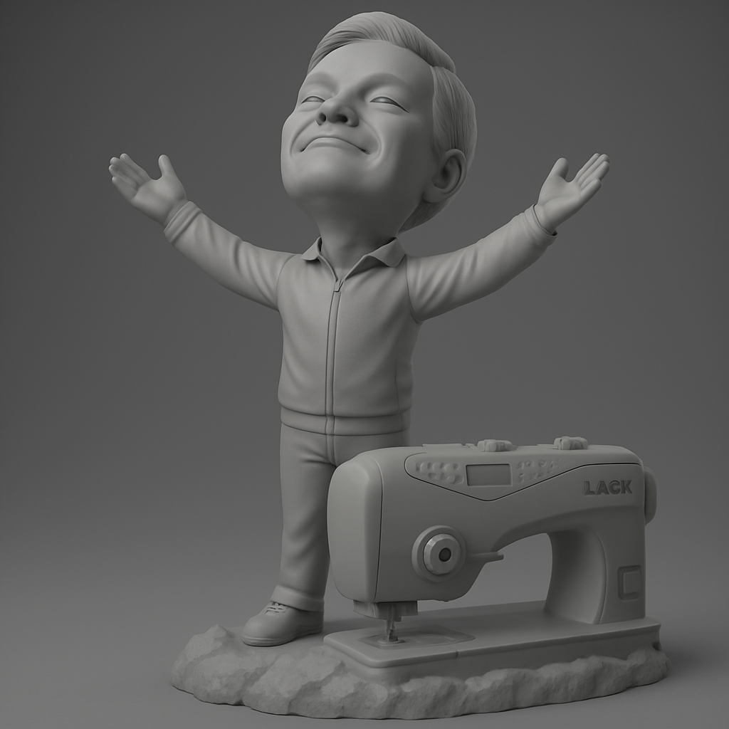 face anatomy 3d model-create 3d face model from photo_Uplifting Seamster & LACK Sewing Machine Figurine