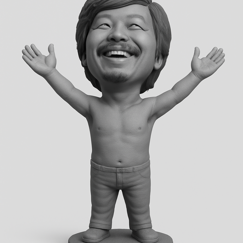 silhouette 3d printer maker-3d portrait printing_Joyful Embrace Bobblehead Figurine