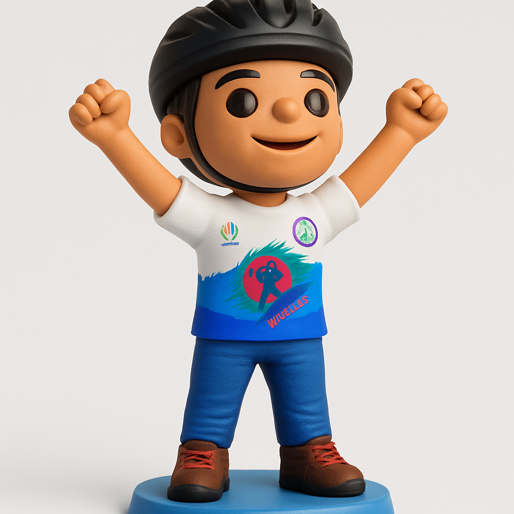face to 3d model ai-3D portrait printing from photo_Wiuelles Cycling Mascot - Celebrate Your Ride!