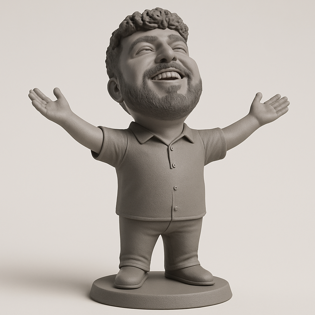 face anatomy 3d model-create 3d face model from photo_Optimistic Outstretched Arms Figurine - Good Vibes!