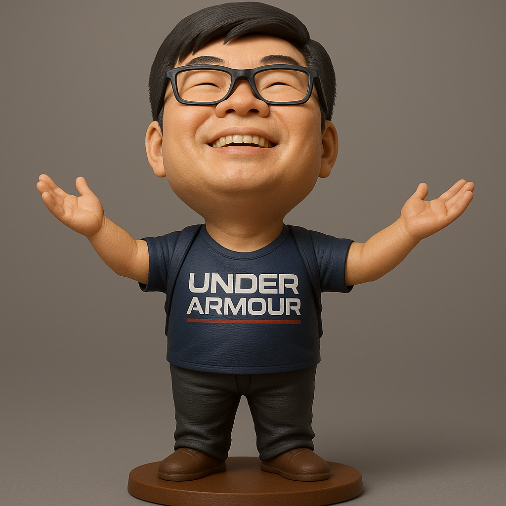 silhouette 3d printer maker-3d portrait printing_Cheerful Bobblehead Figurine