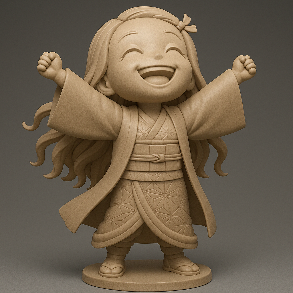 silhouette 3d printer maker-3d portrait printing_Nezuko Kamado