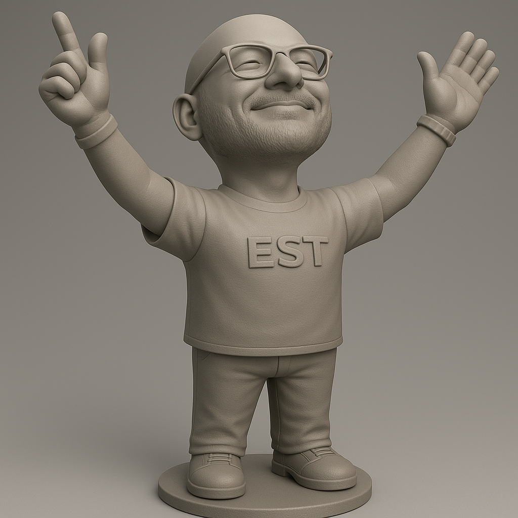 face anatomy 3d model-create 3d face model from photo_Joyful Character Figurine for 3D Printing