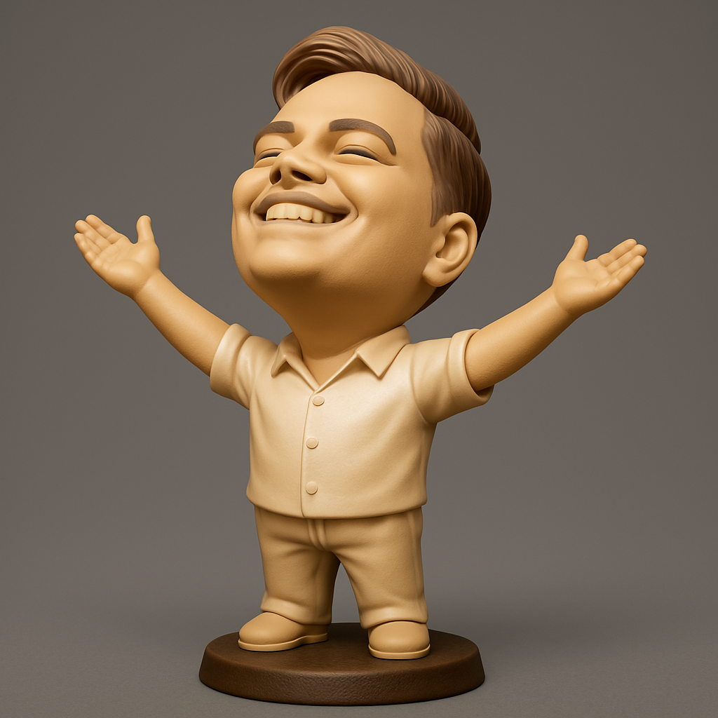 face anatomy 3d model-create 3d face model from photo_Embrace Joy: Open Arms Celebration Figure