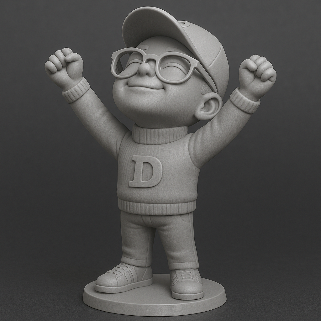 face anatomy 3d model-create 3d face model from photo_Cheerful Kid Figurine - Perfect for Collectors!