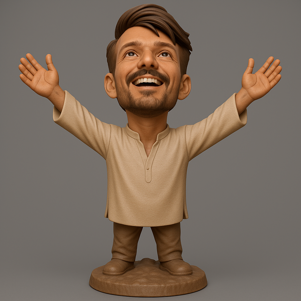 face anatomy 3d model-create 3d face model from photo_Joyful Character Statue for 3D Printing