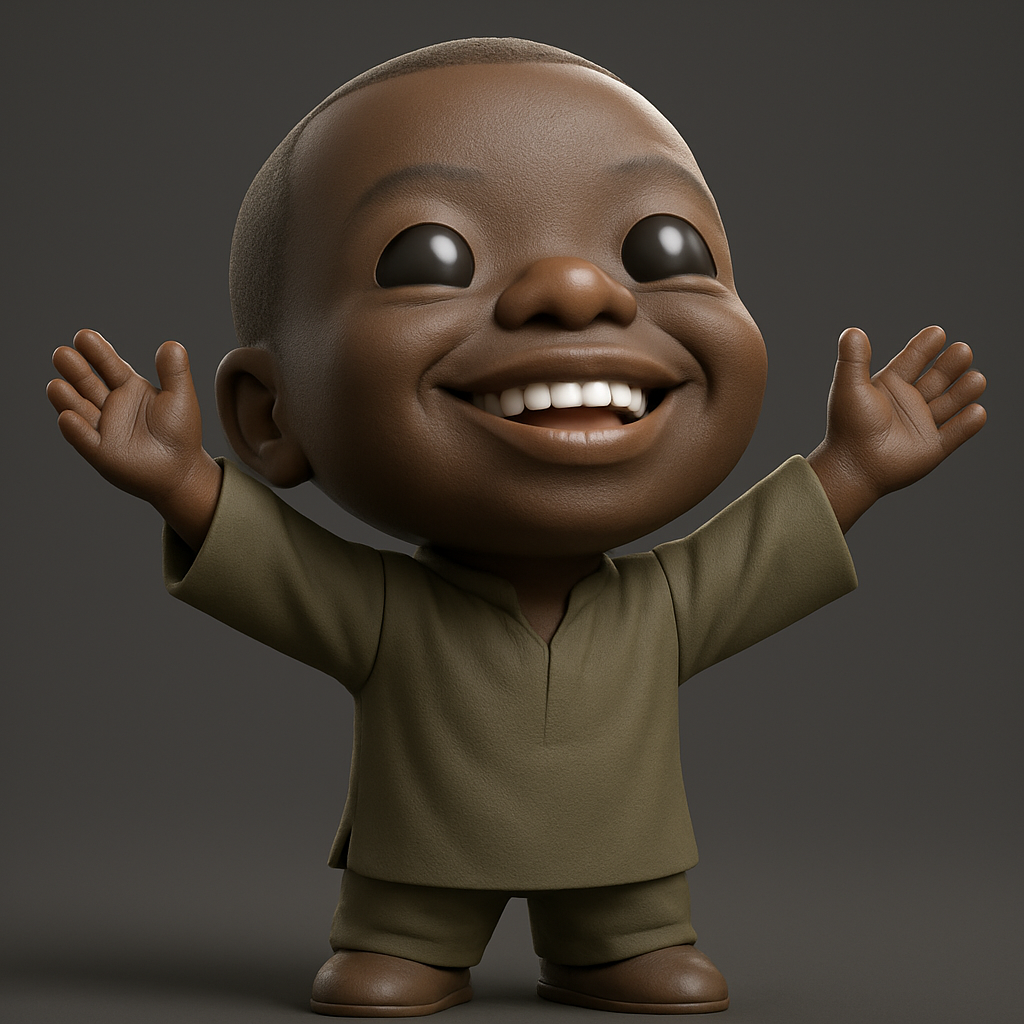 face to 3d model ai-3D portrait printing from photo_Joyful Little Friend: Happy Child Figurine