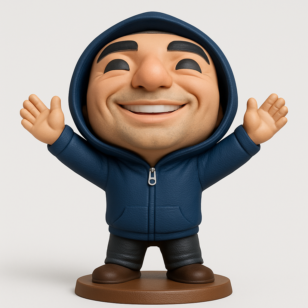 face to 3d model ai-3D portrait printing from photo_Embrace Happiness Desk Buddy - Joyful Figurine