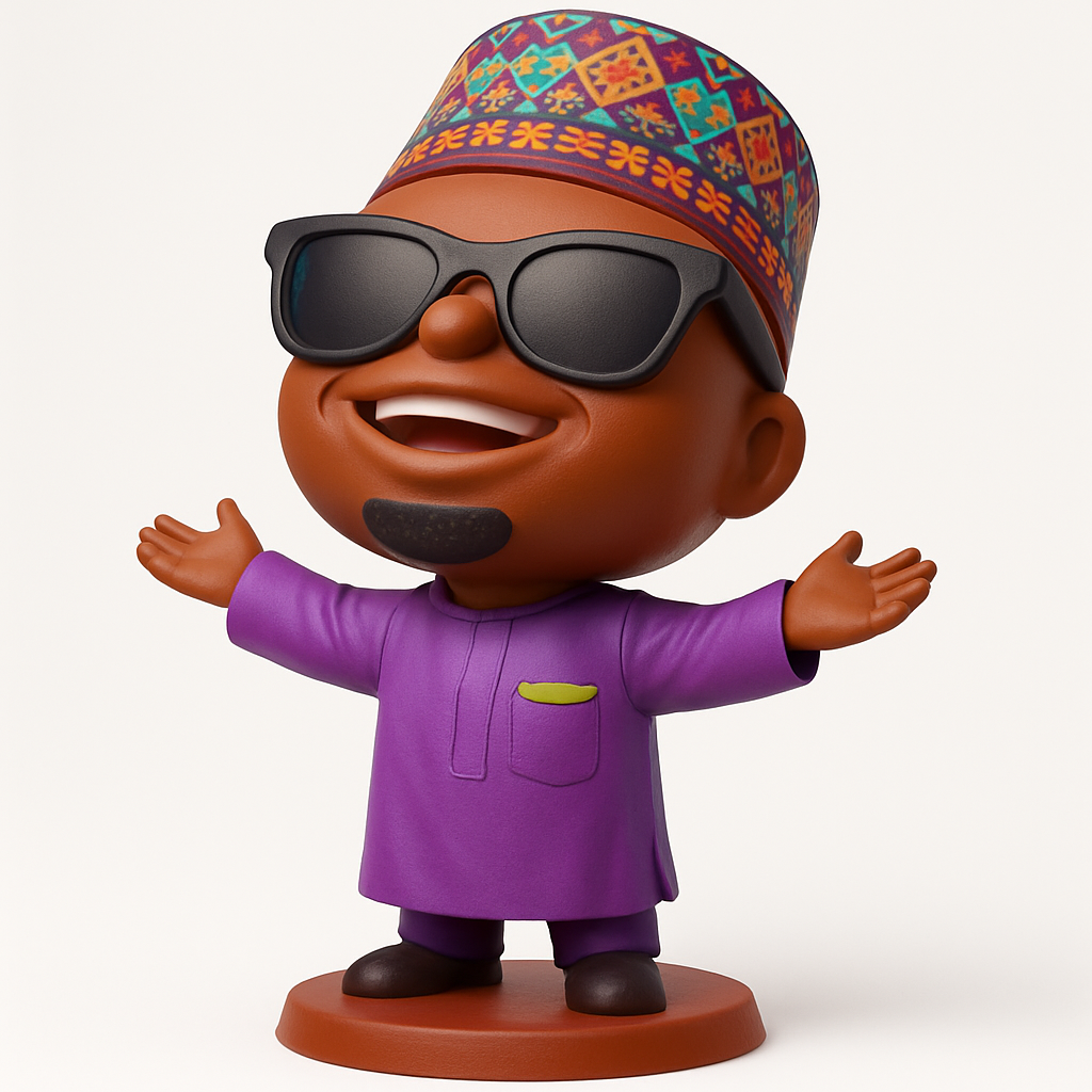 face to 3d model ai-3D portrait printing from photo_Cheerful African Figurine - Welcoming & Vibrant