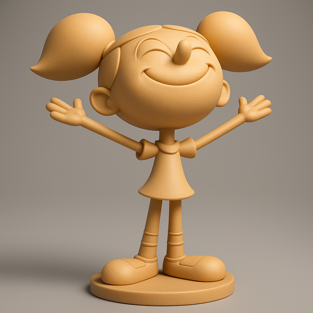 silhouette 3d printer maker-3d portrait printing_Joyful Character Model for Kids