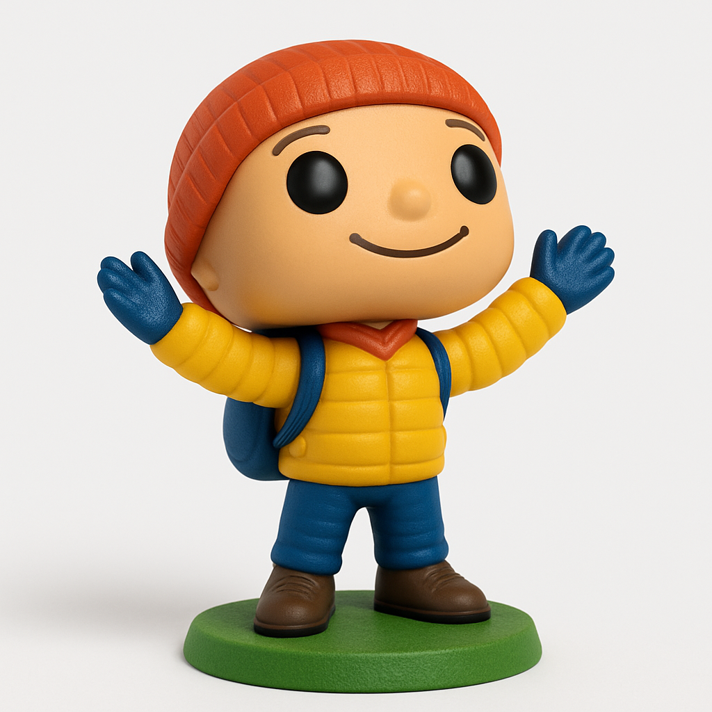 face anatomy 3d model-create 3d face model from photo_Happy Hiker Adventure Figurine - Funko Style Collectible