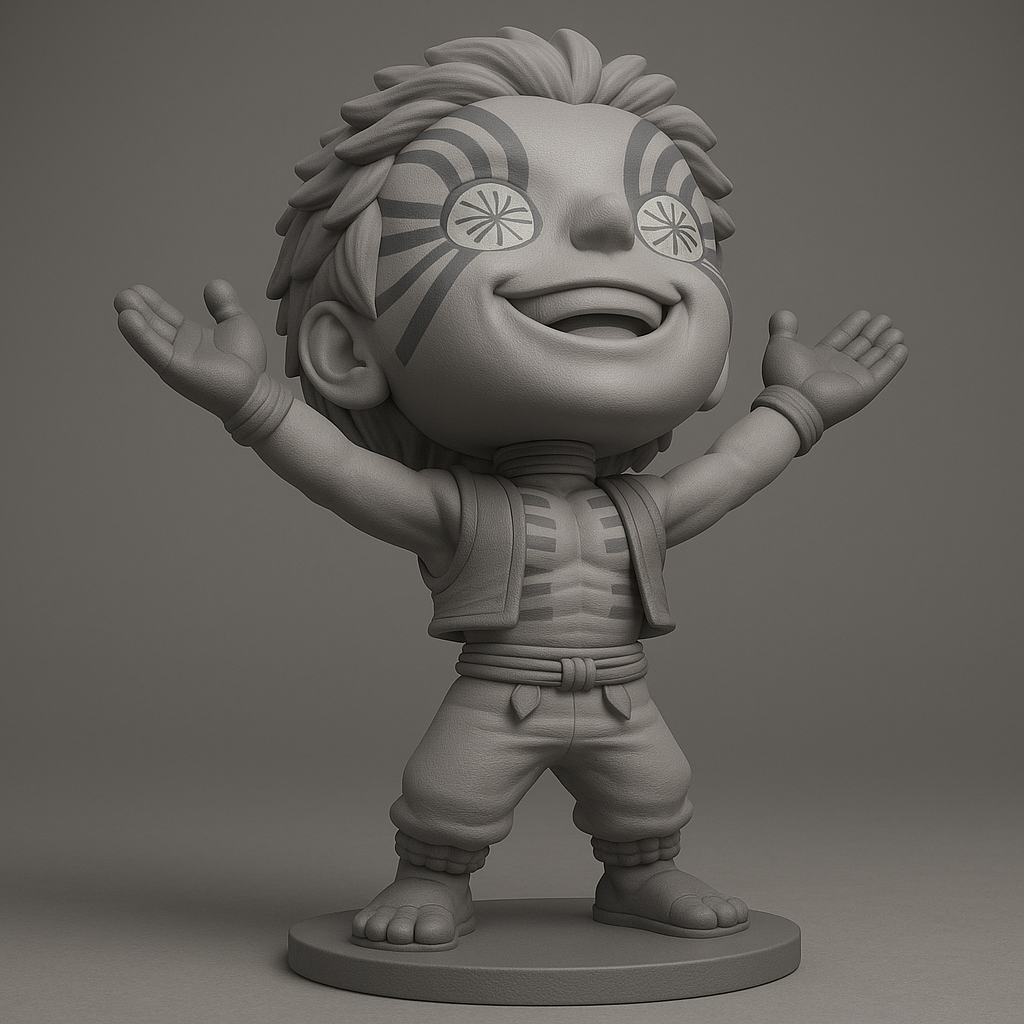 silhouette 3d printer maker-3d portrait printing_Joyful Character Figurine for 3D Printing