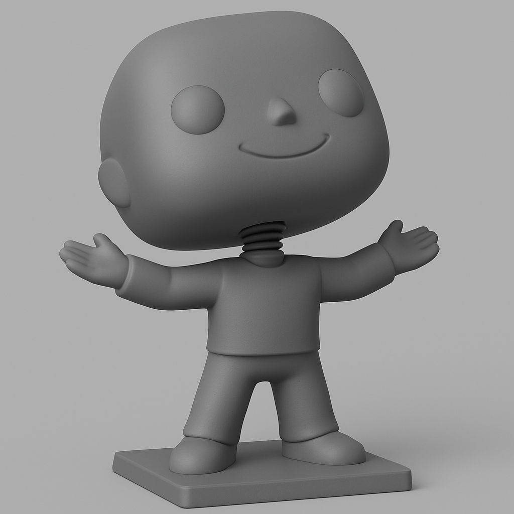 face to 3d model ai-3D portrait printing from photo_Print & Personalize: Blank Bobblehead Base