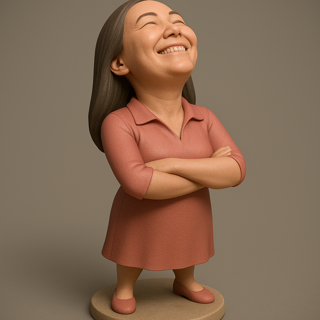 face anatomy 3d model-create 3d face model from photo_Confident Figurine: Embrace Positivity!