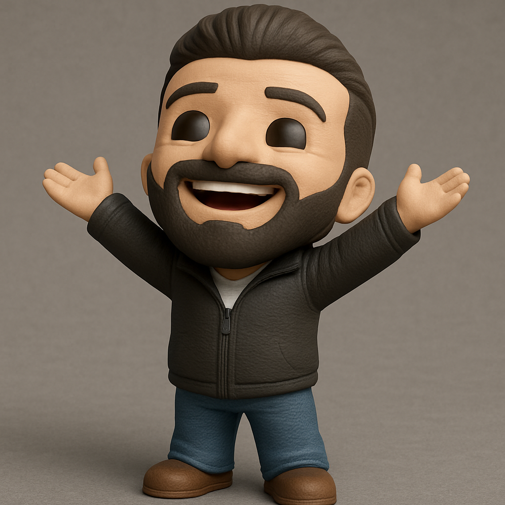 face to 3d model ai-3D portrait printing from photo_Joyful Welcoming Character Figurine - Spread Positivity!