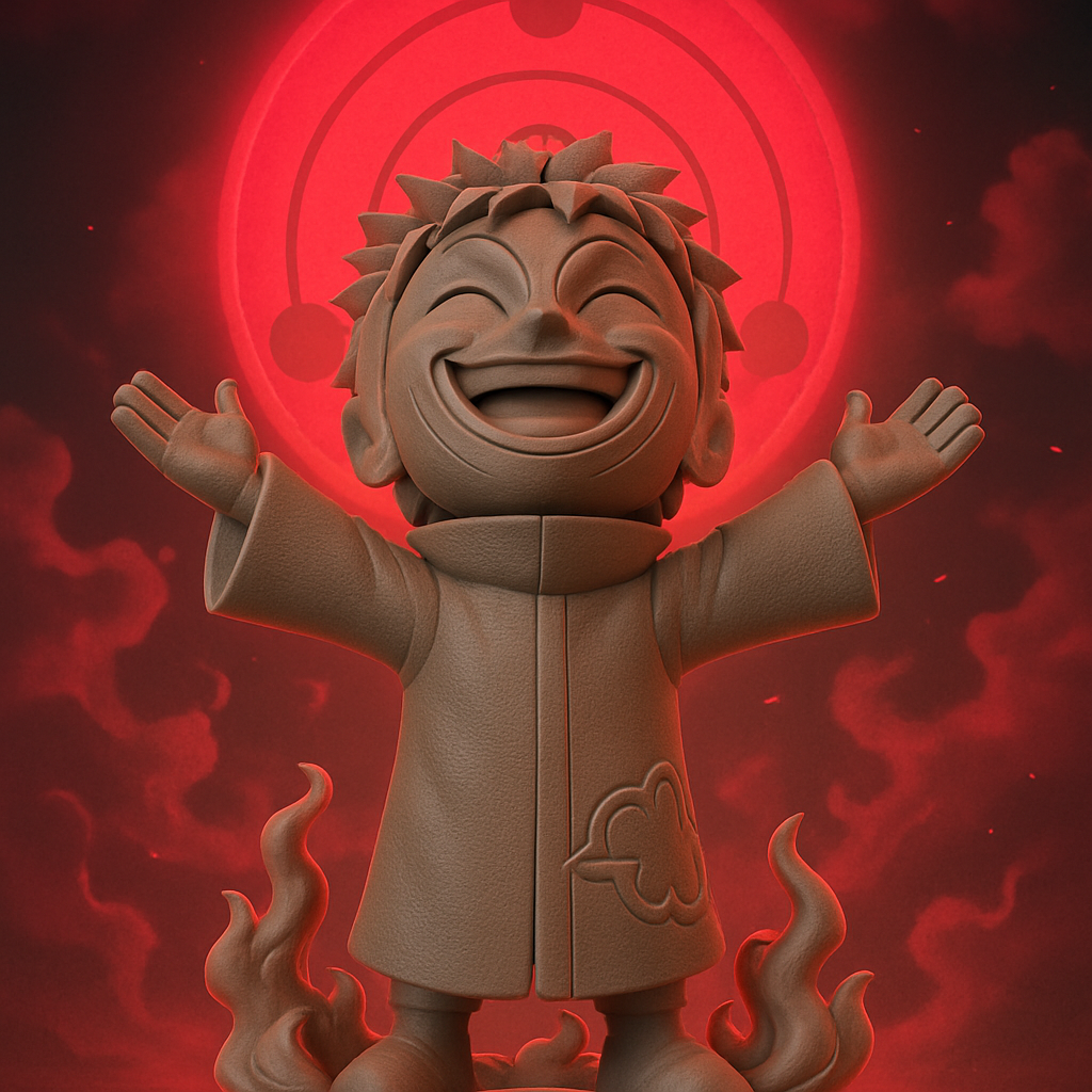 face anatomy 3d model-create 3d face model from photo_Chibi Tobi/Obito Laughing Akatsuki Figurine - Naruto Print