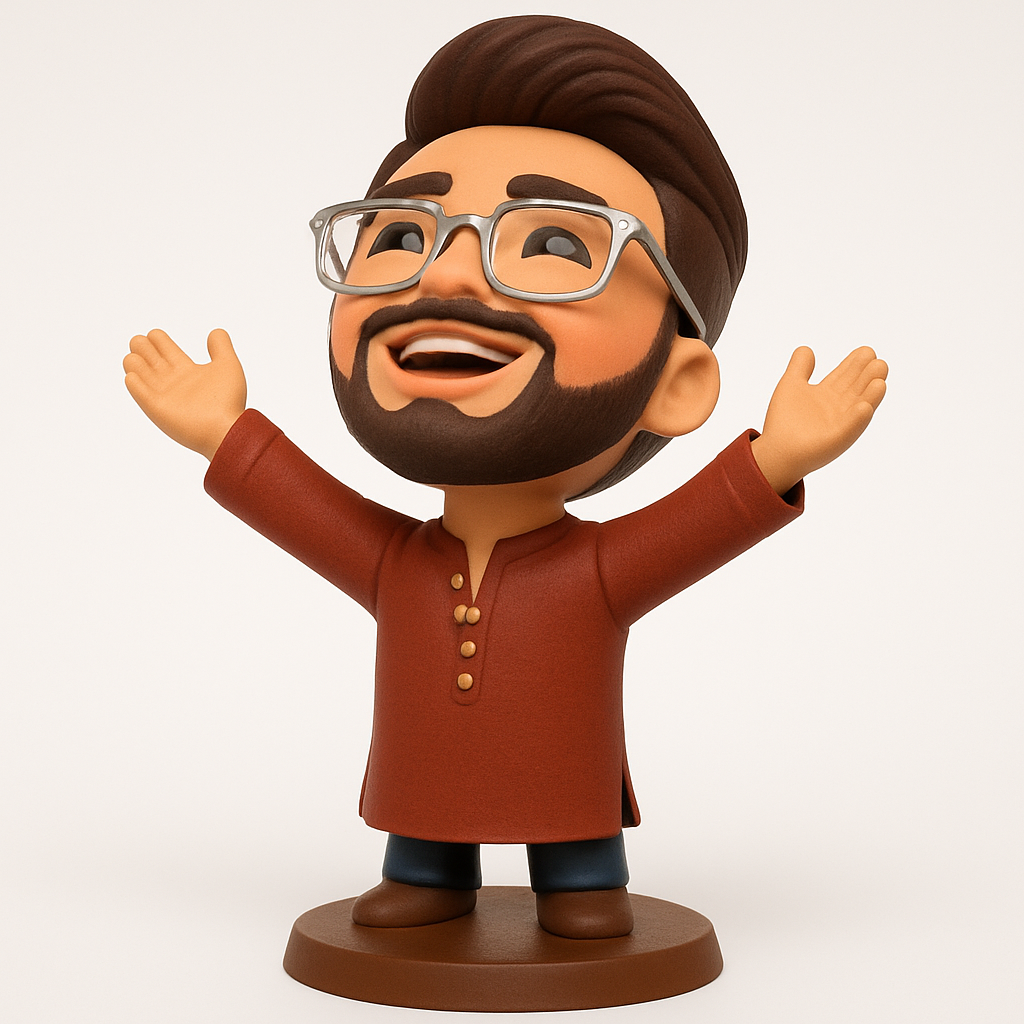 face anatomy 3d model-create 3d face model from photo_Joyful Welcome Figurine: Bearded Man Waving Arms