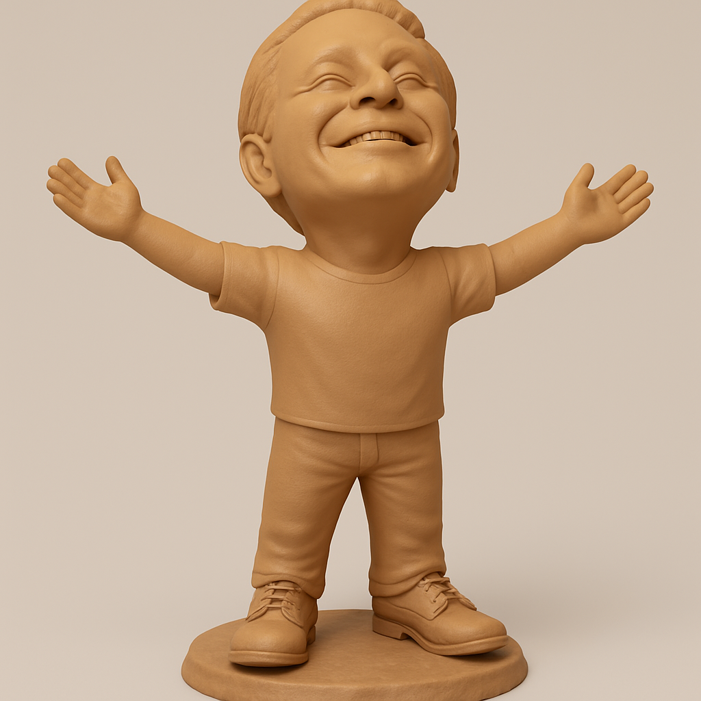 face anatomy 3d model-create 3d face model from photo_Pure Joy Embrace Statue: Happy Man Desk Decor