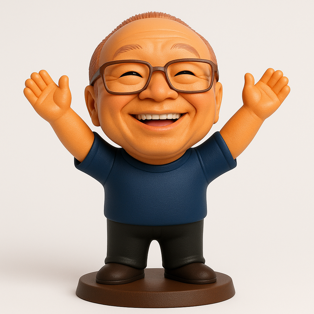 face to 3d model ai-3D portrait printing from photo_Joyful Man Figurine: Bring Happiness to Your Desk!