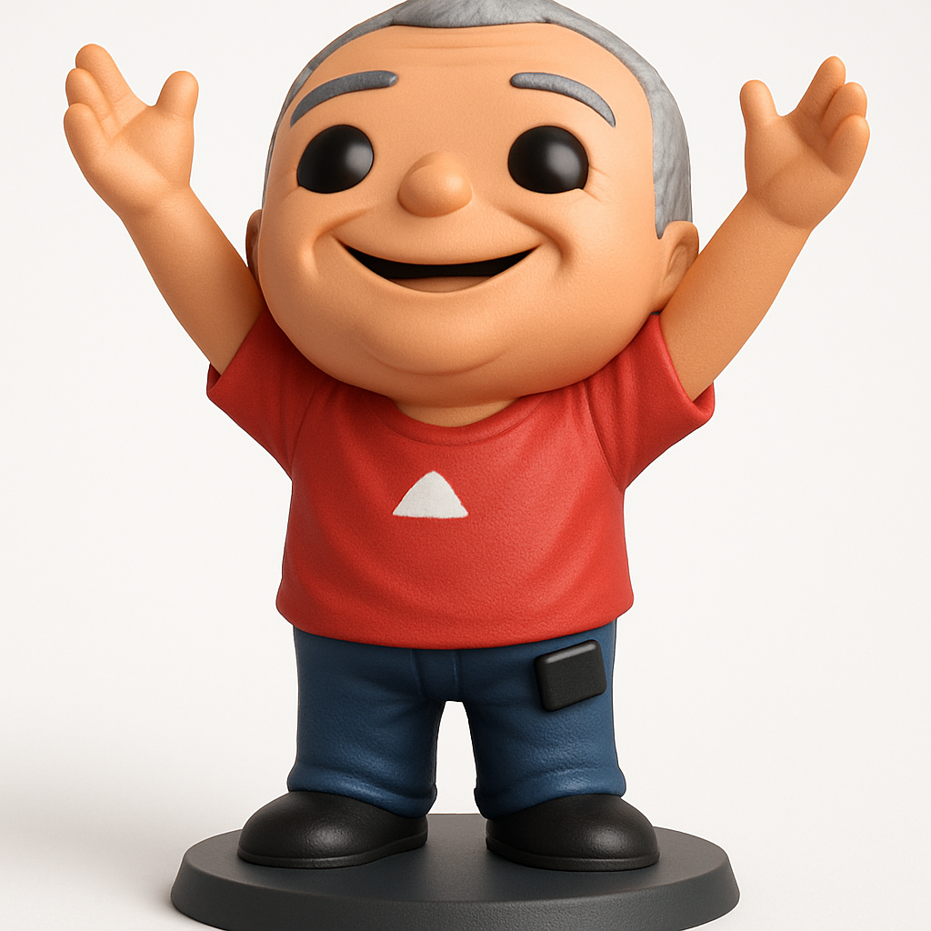 face to 3d model ai-3D portrait printing from photo_Charming Waving Enthusiast Figurine