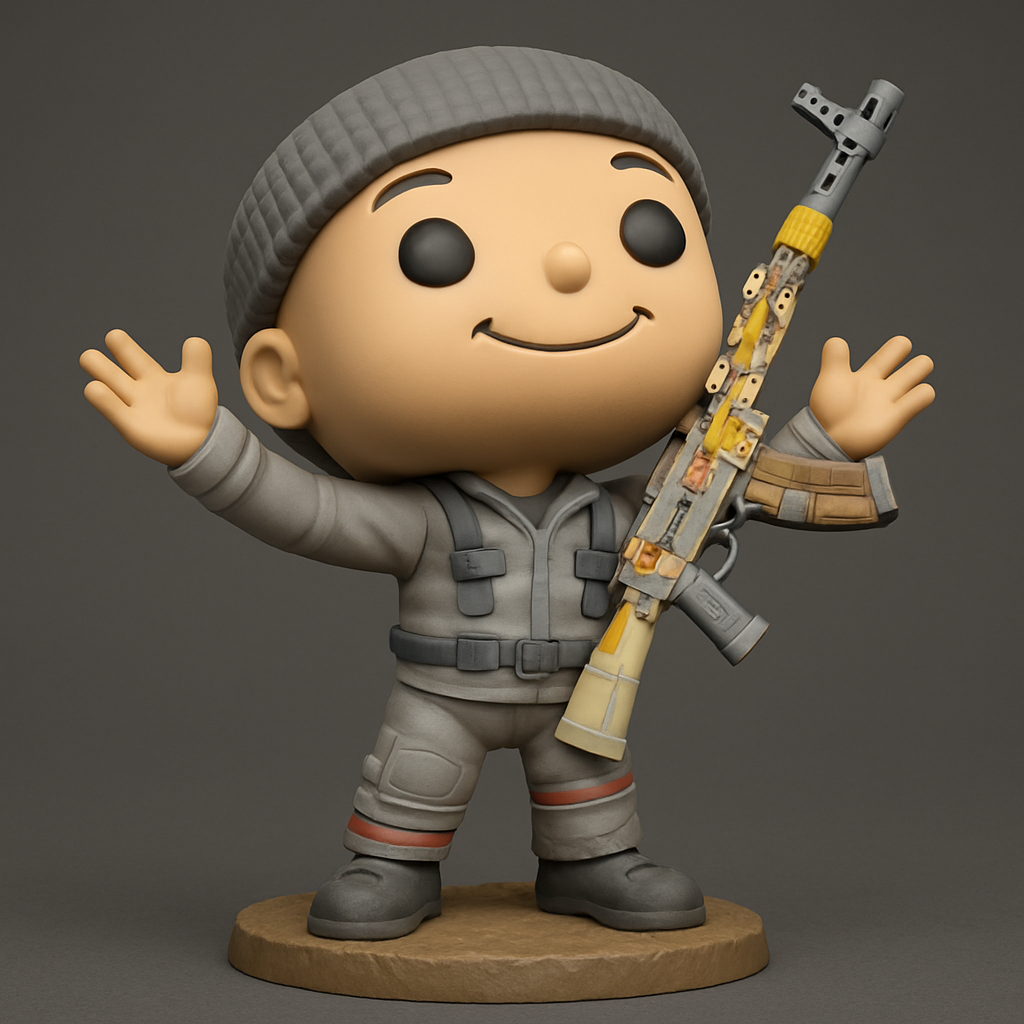 face anatomy 3d model-create 3d face model from photo_Heroic Scavenger: Waving Figure & Epic Rifle