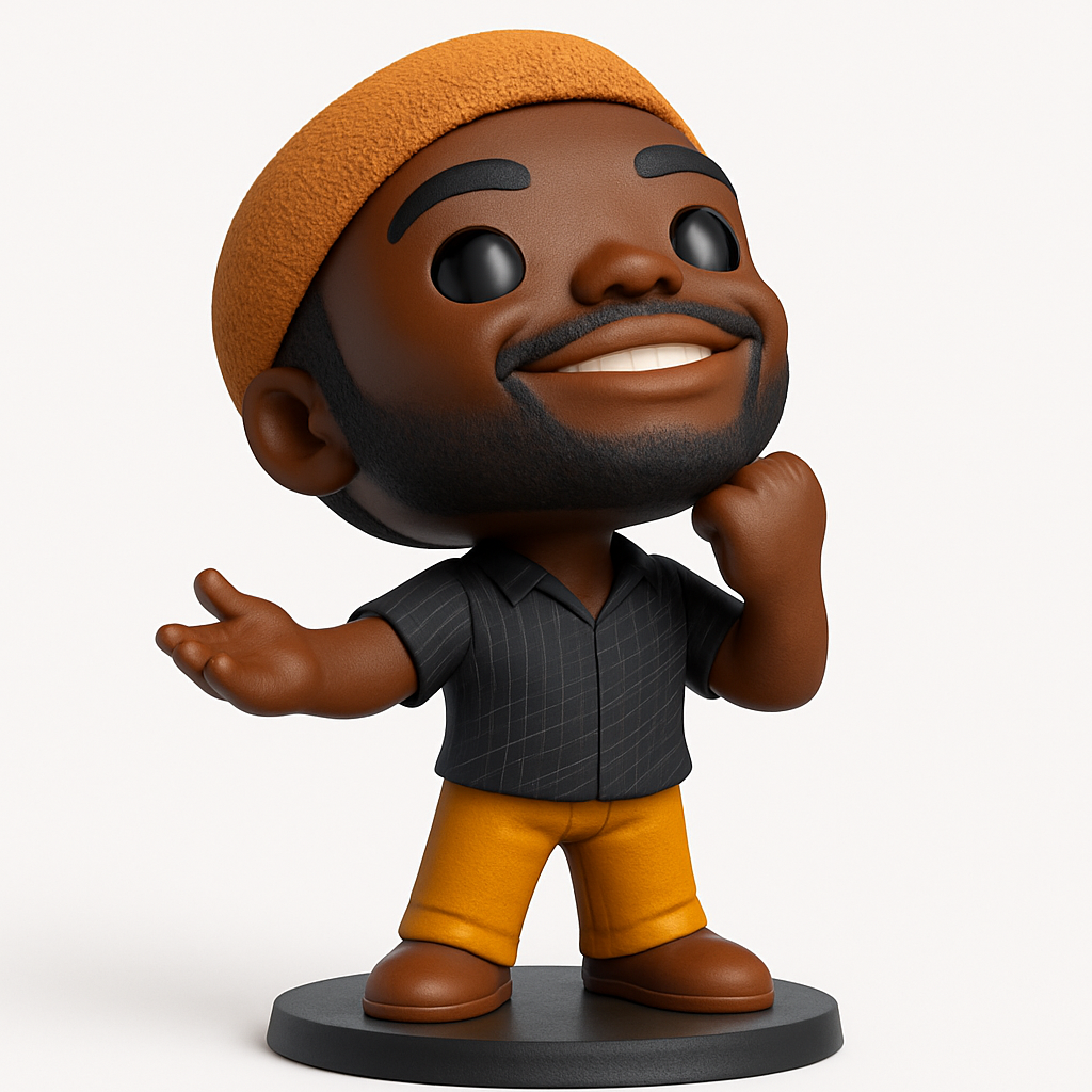 face anatomy 3d model-create 3d face model from photo_Print Happiness! Cheerful Bearded Beanie Figurine