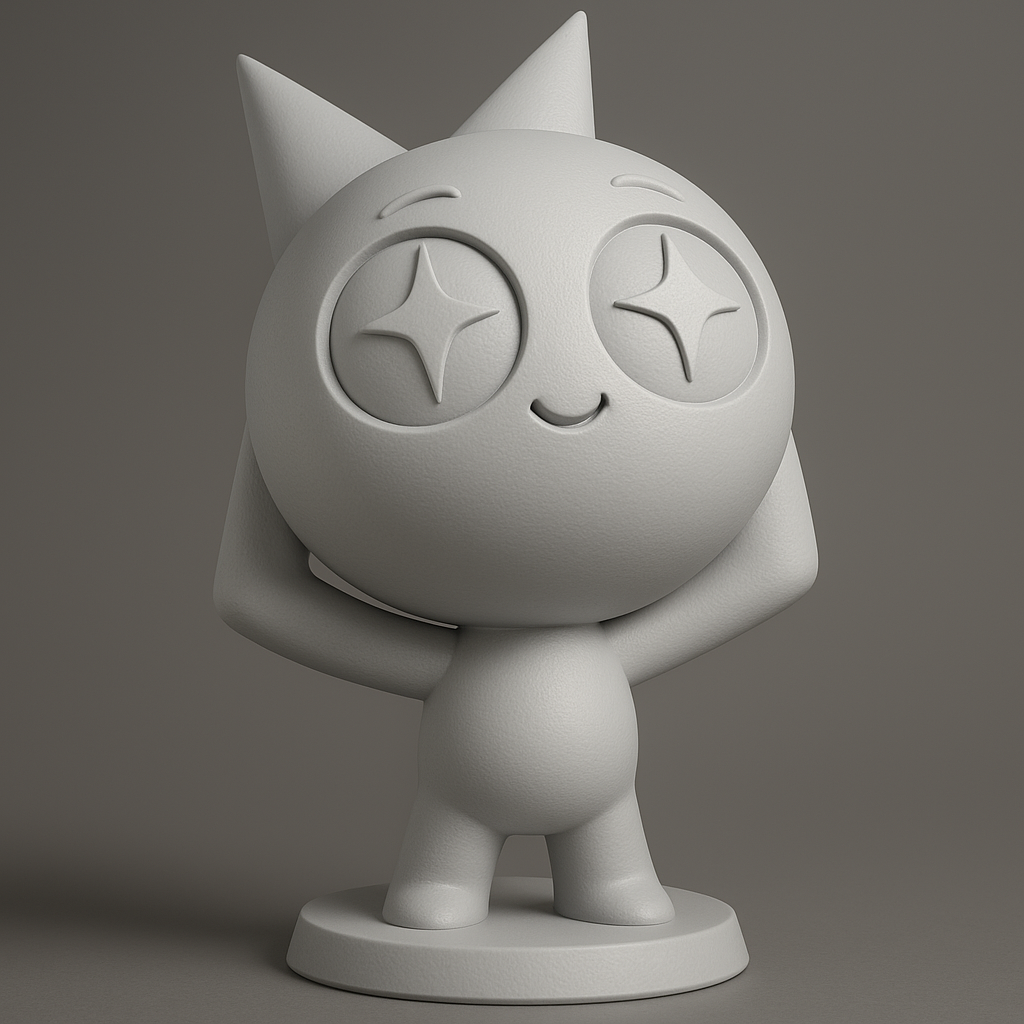 silhouette 3d printer maker-3d portrait printing_Charming Cartoon Character Figurine