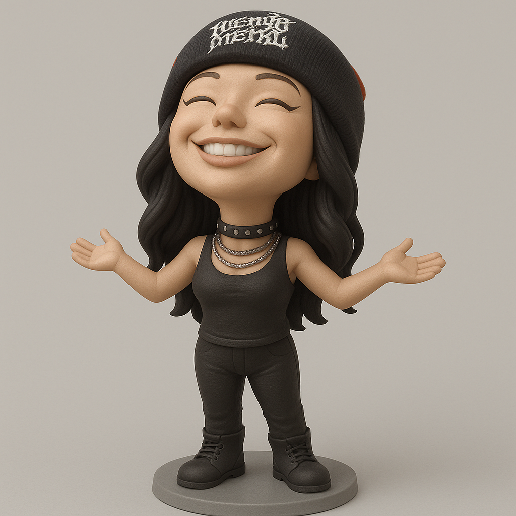 silhouette 3d printer maker-3d portrait printing_Stylish Rocker Figurine for 3D Printing